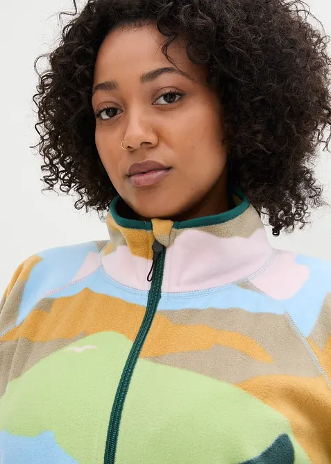 Flísová bunda s kapsami na zip, bonprix