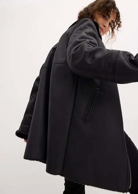 Bunda z umělé jehněčí kůže, bonprix