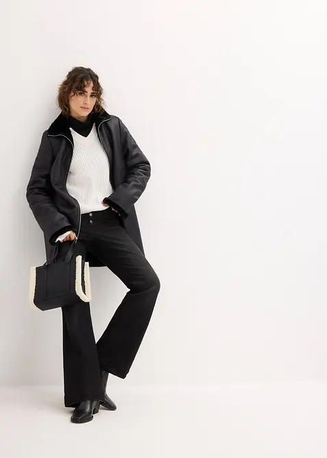 Bunda z umělé jehněčí kůže, bonprix