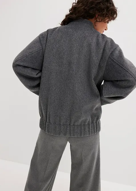 Oversize bluzon ve vlněném vzhledu, bonprix