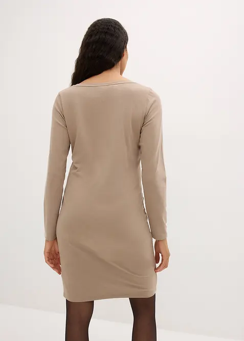 Žerzejové šaty s výstřihem do V (2 ks v balení), bonprix