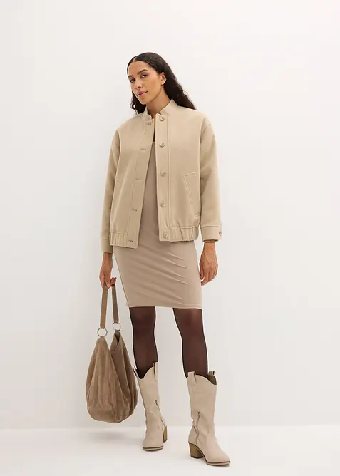 Žerzejové šaty s výstřihem do V (2 ks v balení), bonprix