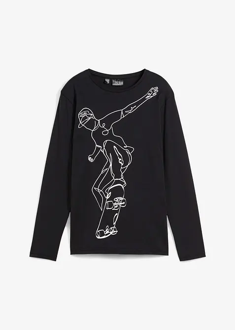 Tričko s dlouhým rukávem, z čisté organické bavlny, bonprix