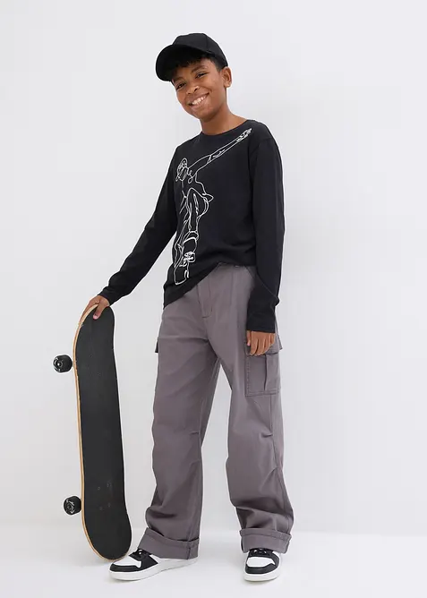 Tričko s dlouhým rukávem, z čisté organické bavlny, bonprix