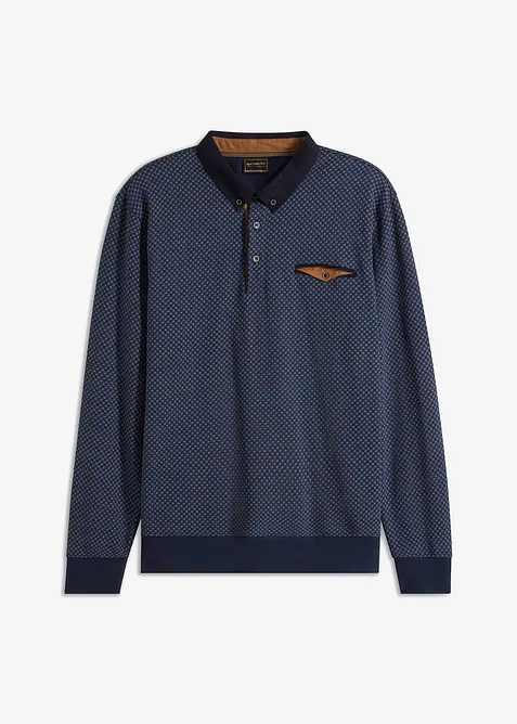 Mikina s pólo límečkem, z organické bavlny, bonprix