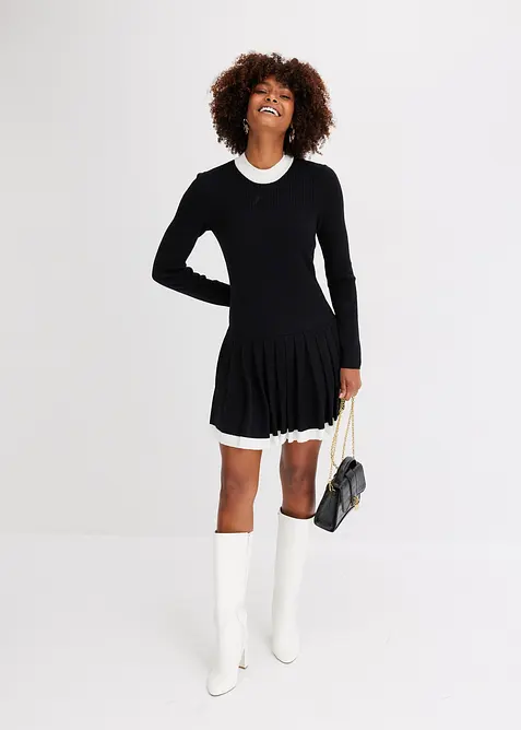 Pletené šaty z viskózové směsi, bonprix