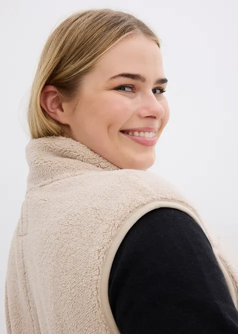 Vesta z medvídkového flísu, bonprix