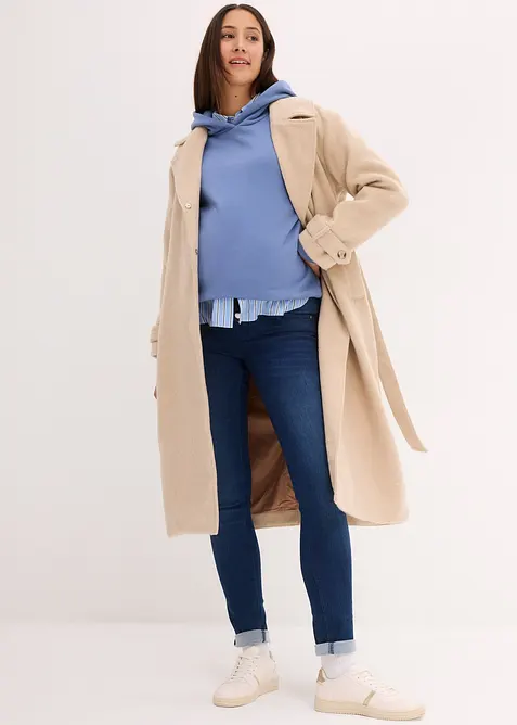 Těhotenské džíny s hřejivou vnitřní stranou, Slim Fit, bonprix