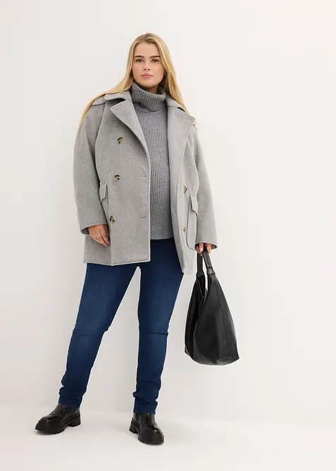 Těhotenské džíny s hřejivou vnitřní stranou, Slim Fit, bonprix