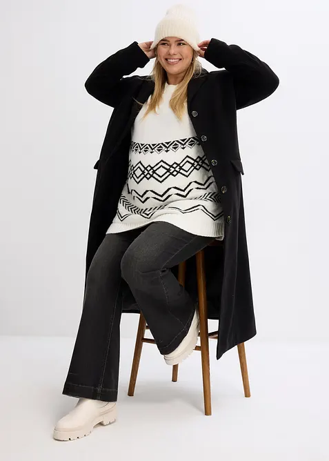 Těhotenský/kojicí svetr z bavlněné směsi, bonprix