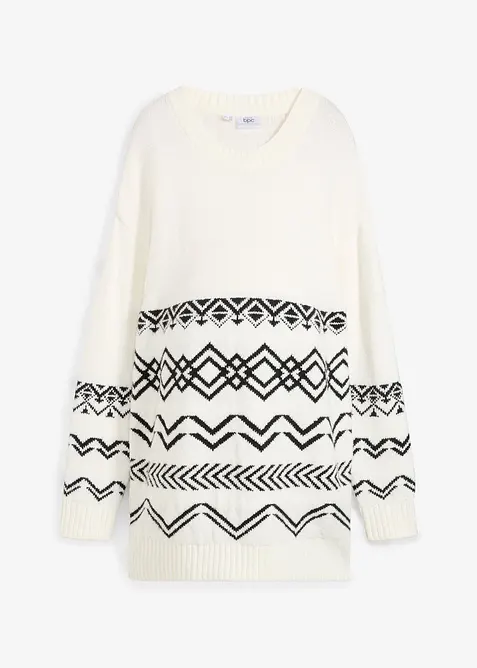 Těhotenský/kojicí svetr z bavlněné směsi, bonprix