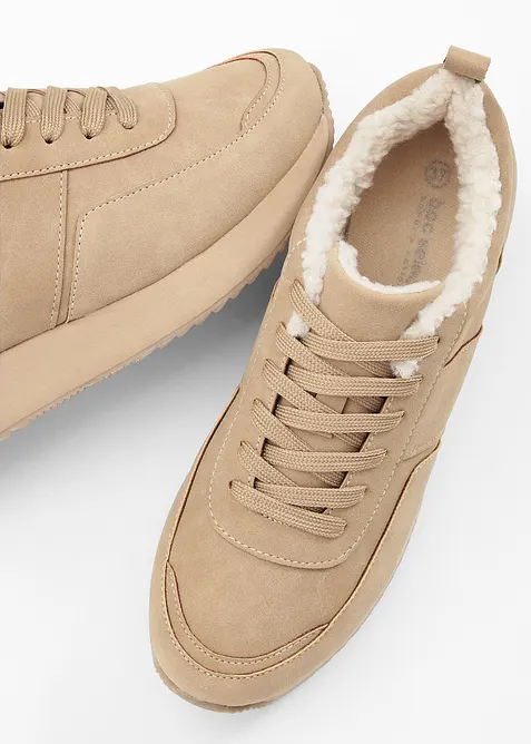 Tenisky na platformě, s podšívkou, bonprix