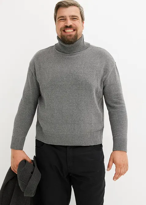 Svetr s rolákovým límcem a s recyklovanou bavlnou, Loose Fit, bonprix