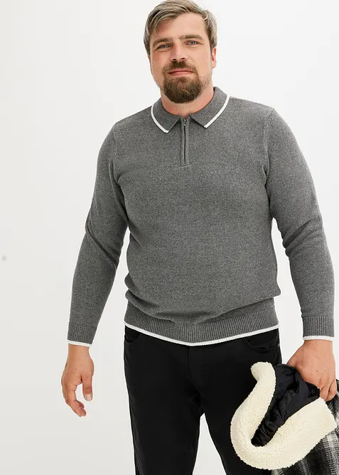 Pólo svetr s recyklovanou bavlnou, bonprix