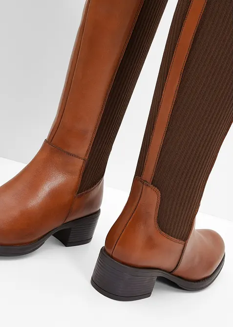 Kožené kozačky, bonprix