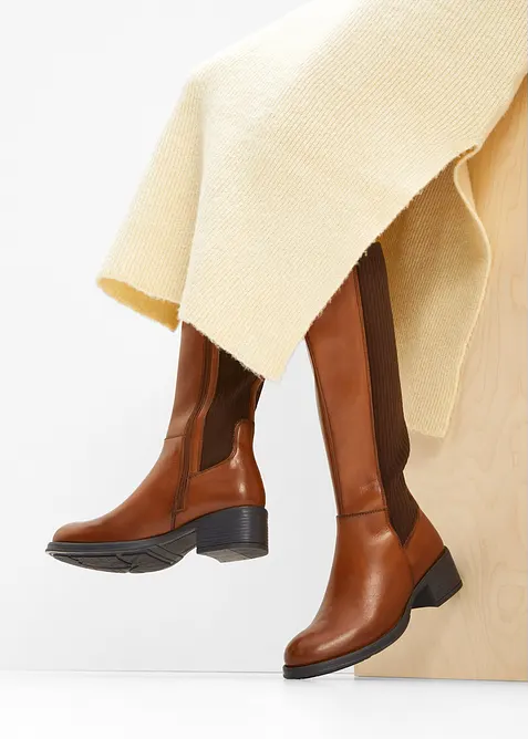 Kožené kozačky, bonprix