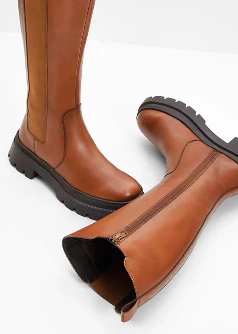 Kožen&eacute; kozačky, bonprix