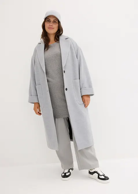 Dlouhý svetr z jemné pleteniny z viskózové směsi, s rozparky po stranách, bonprix