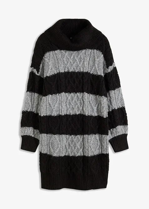 Pletené šaty s proužky, bonprix