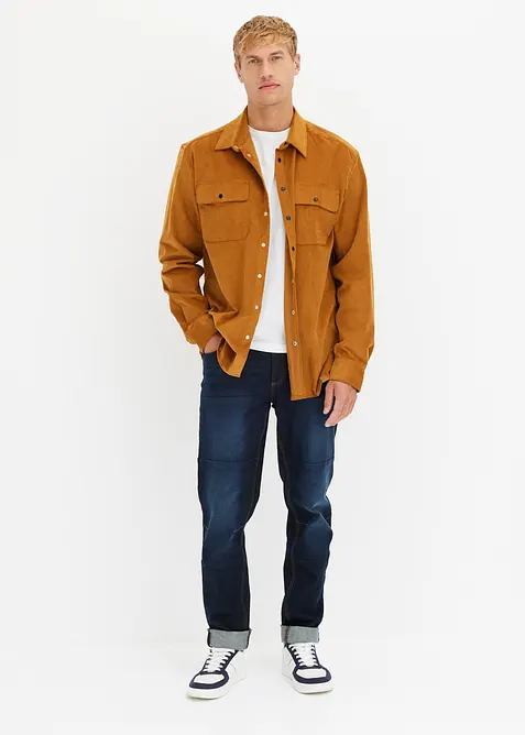 Strečové džíny Regular Fit, pohodlný střih, Tapered, bonprix