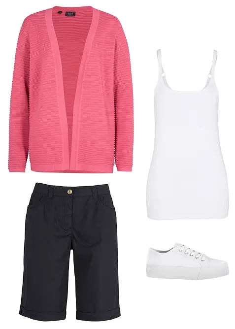 Bavlněn&eacute; bermudy Papertouch s pohodln&yacute;m pasem, bonprix