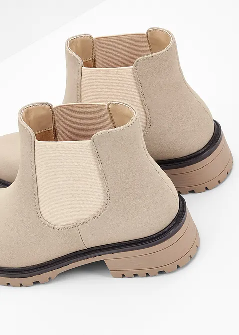 Kotn&iacute;kov&aacute; obuv Chelsea s profilovanou podr&aacute;žkou, bonprix