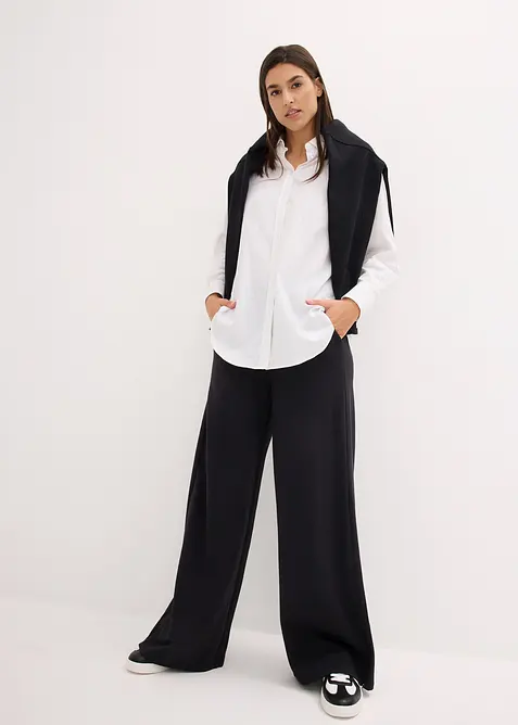 Teplákové kalhoty z bavlněné směsi, bonprix