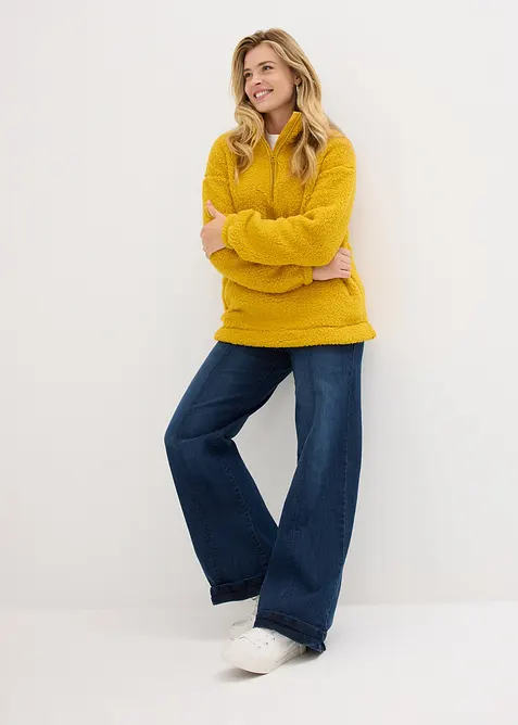 Fl&iacute;sov&aacute; mikina se stoj&aacute;čkem, bonprix