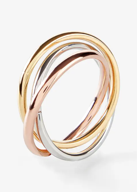 Ovinovací prsten z nerezové oceli Tricolor, bonprix