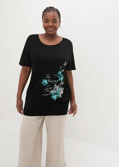 Triko s lodičkovým výstřihem, bonprix