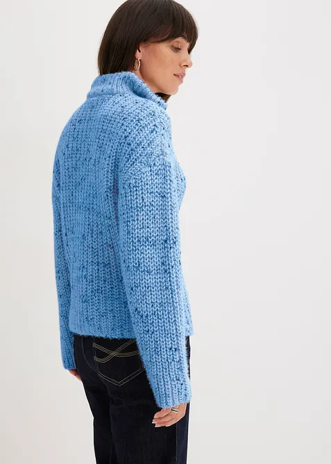 Svetr s l&iacute;mečkem Troyer a spadl&yacute;mi rameny, bonprix