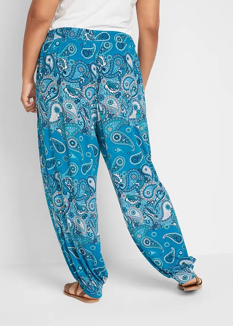 Žerzejov&eacute; har&eacute;mov&eacute; kalhoty ze spl&yacute;vav&eacute; směsi s visk&oacute;zou, bonprix