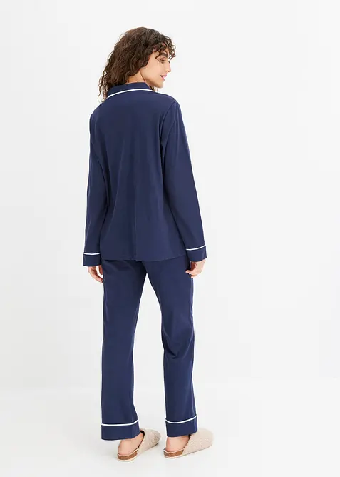 Pyžamo z měkké bavlny, s průhmatovými kapsami, bonprix