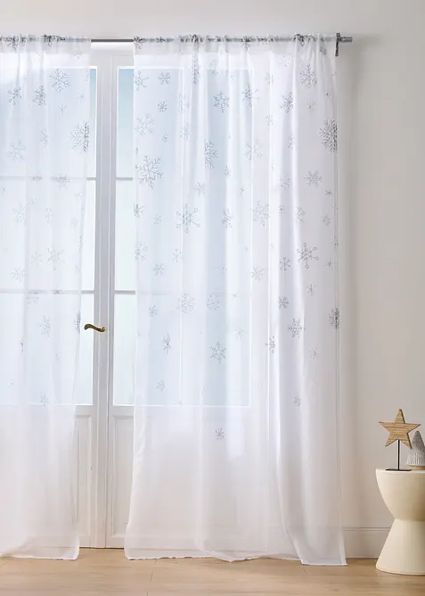 Z&aacute;clona s vločkami a recyklovan&yacute;m polyesterem (1 ks), bonprix