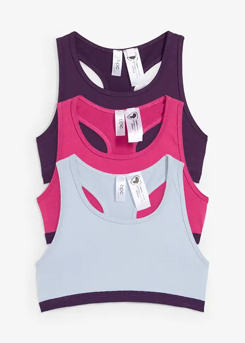 Podprsenkov&yacute; top s měkkou bavlnou (5 ks v balen&iacute;), bonprix