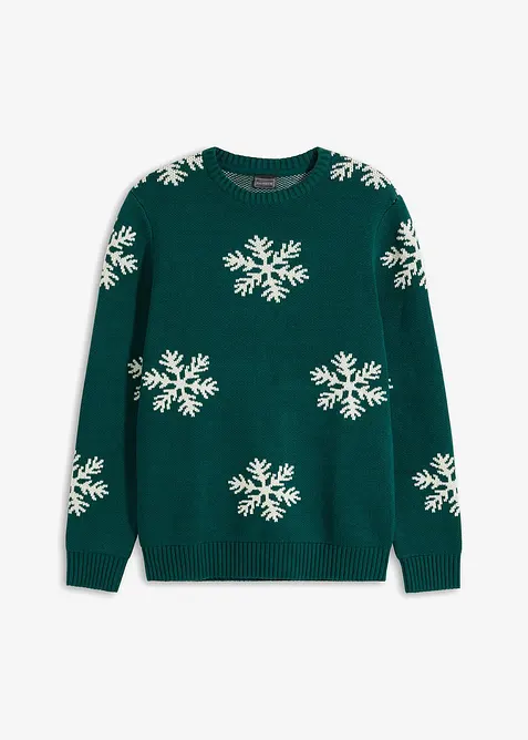 Svetr s vánočním motivem a s recyklovanou bavlnou, bonprix