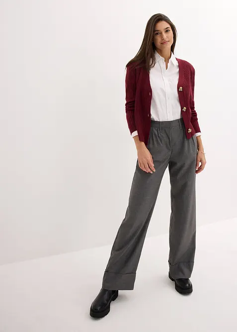 Pletený žebrovaný kabátek, bonprix