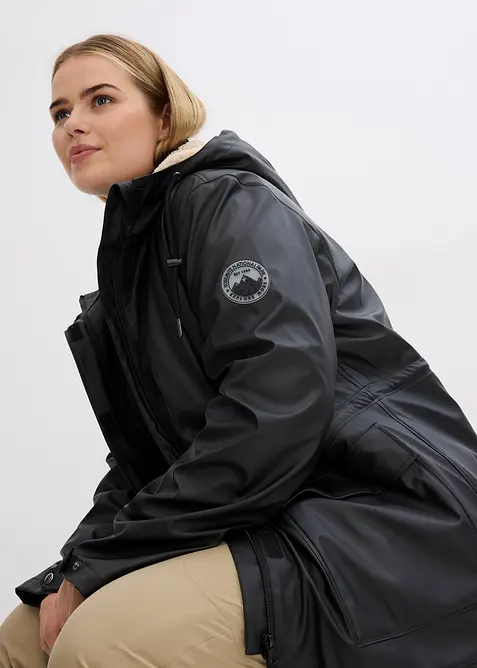 Bunda do de&scaron;tě s medv&iacute;dkovou pod&scaron;&iacute;vkou, z voděodoln&eacute;ho materi&aacute;lu, bonprix