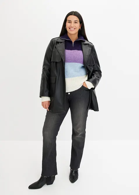 Svetr s límečkem na zip, bonprix