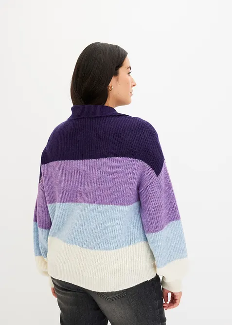 Svetr s límečkem na zip, bonprix