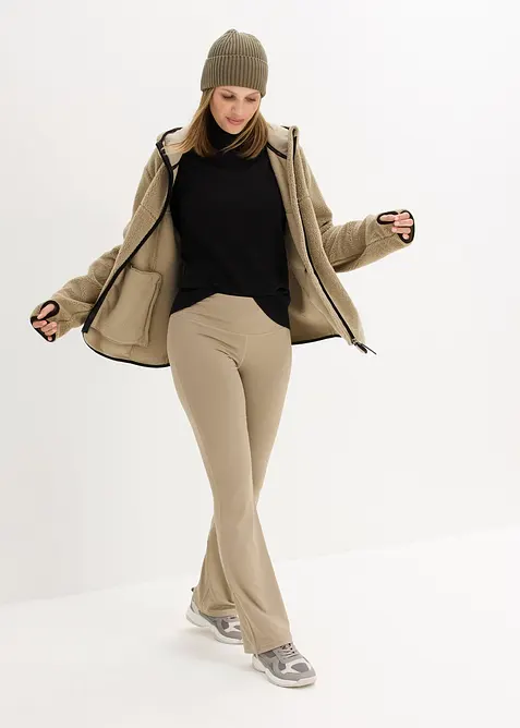 Mikina na zapínání s kapucí, z plyšového flísu, bonprix