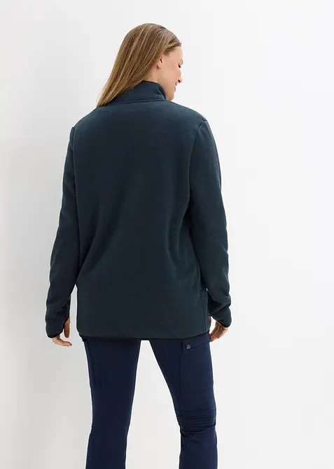 Pletená flísová mikina na zapínání, s medvídkovou podšívkou, bonprix