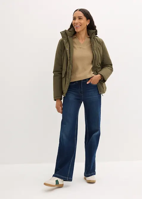 Zimní bunda s nakládanými kapsami, bonprix