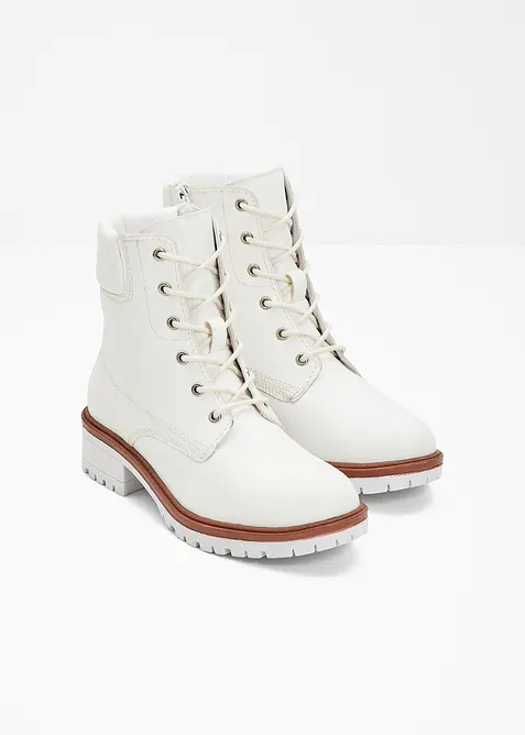 Šněrovací kotníková obuv s podšívkou, bonprix