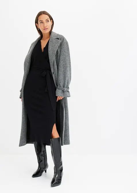 Pletené šaty ze splývavé směsi s viskózou, bonprix