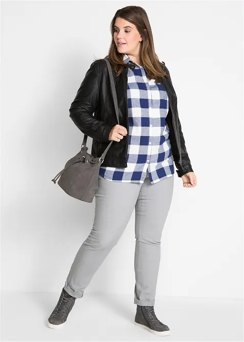 Flanelov&aacute; halenka s dlouh&yacute;m ruk&aacute;vem, bonprix