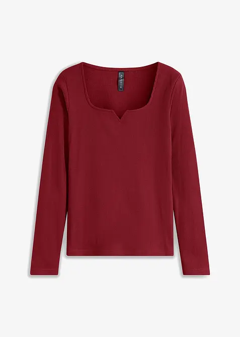 Žebrovan&eacute; tričko z čist&eacute; organick&eacute; bavlny, bonprix