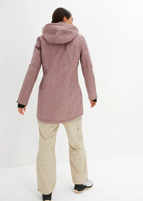 Nepromokav&aacute; funkčn&iacute; outdoorov&aacute; dlouh&aacute; bunda s medv&iacute;dkov&yacute;m fl&iacute;sem, bonprix