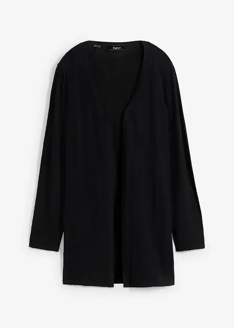 Pletený kabátek z čisté lehké bavlny s texturou slub, bonprix