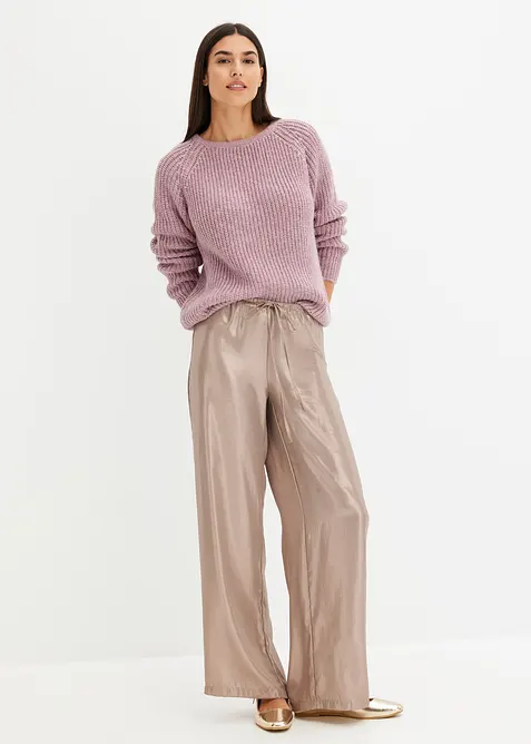 Svetr z hrubé pleteniny se třpytivou přízí, bonprix